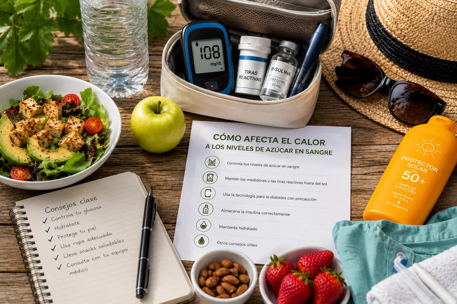Sol, calor y diabetes: Consejos prácticos para cuidarte este verano
