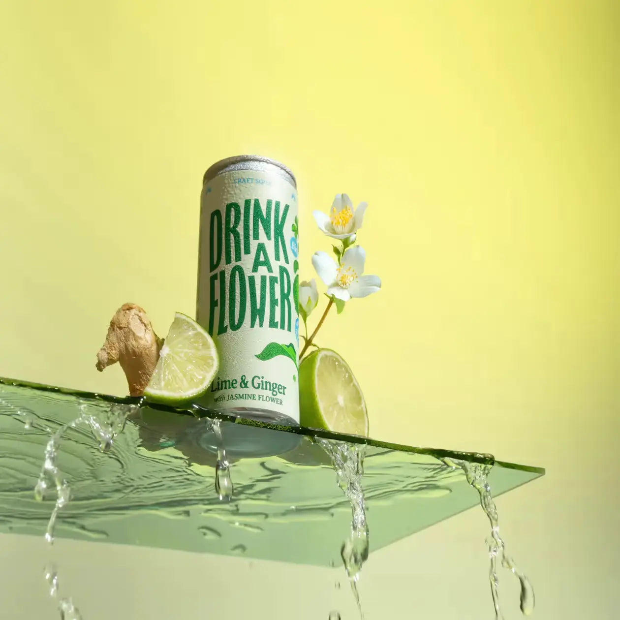 Refresco Artesanal Ecológico de Lima y Jengibre