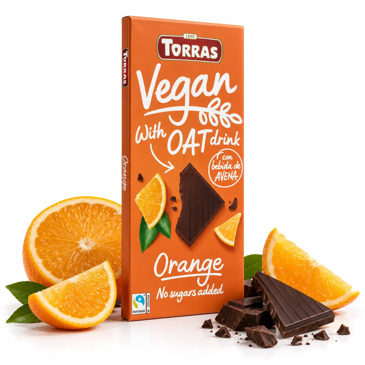Chocolate Vegano con Avena y Naranja