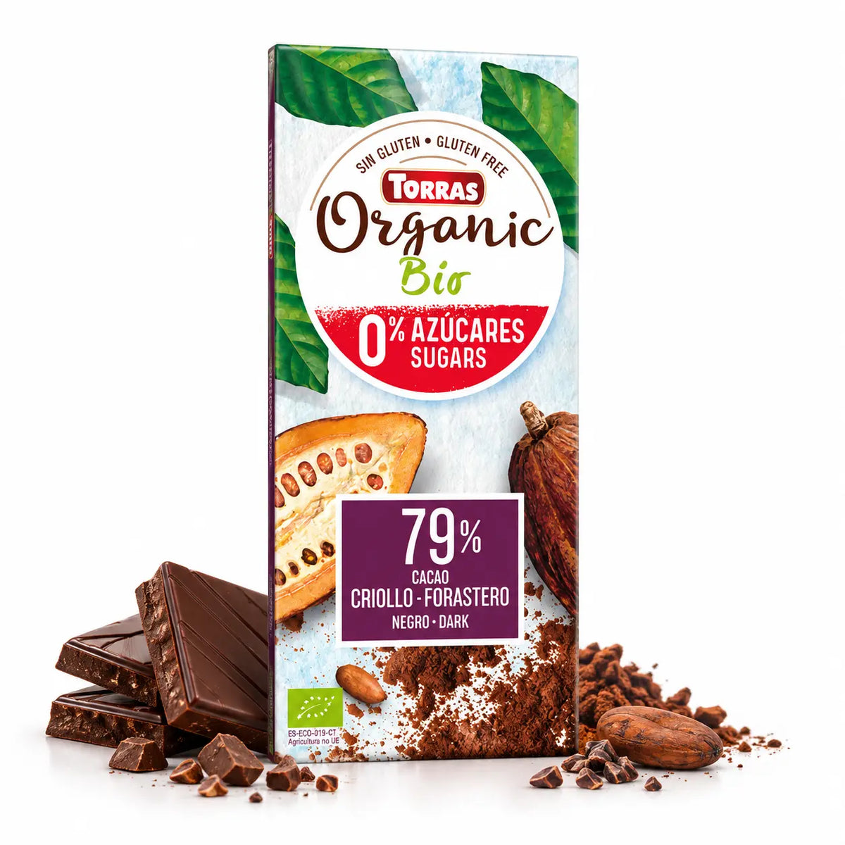 Chocolate Orgánico Negro 79% Sin Azúcar