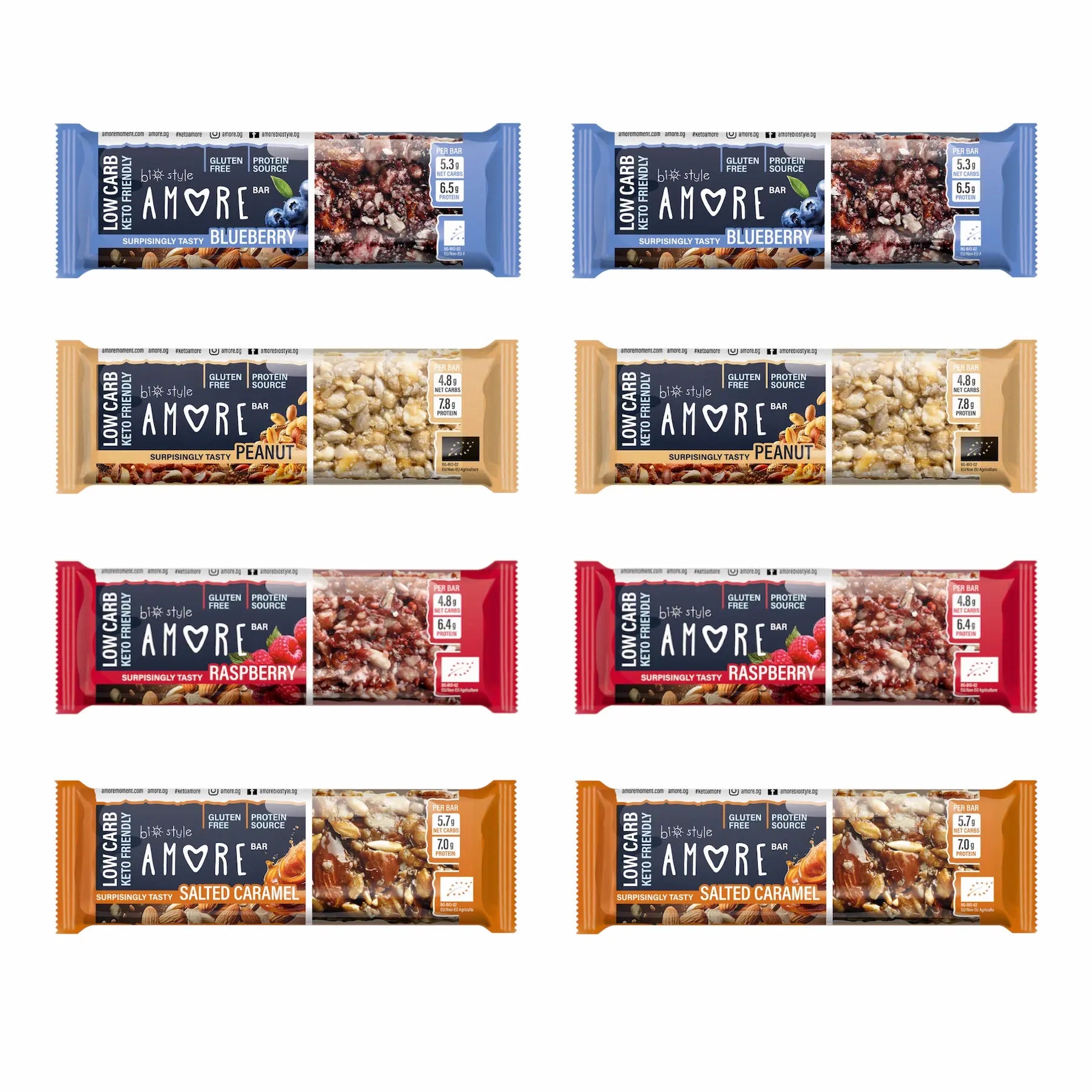 Pack Degustación Barritas Amore Low Carb - 8 uds