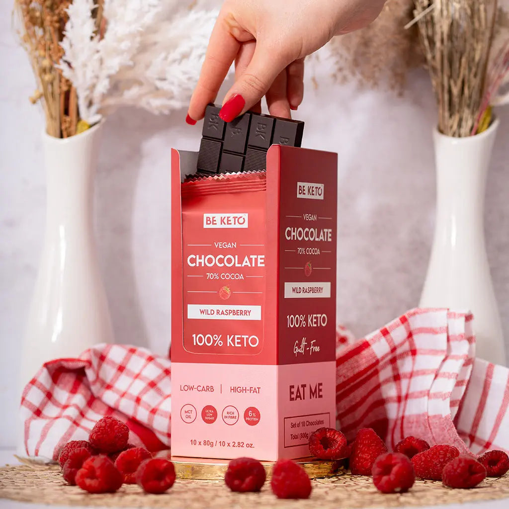 Chocolate 70% con Frambuesas