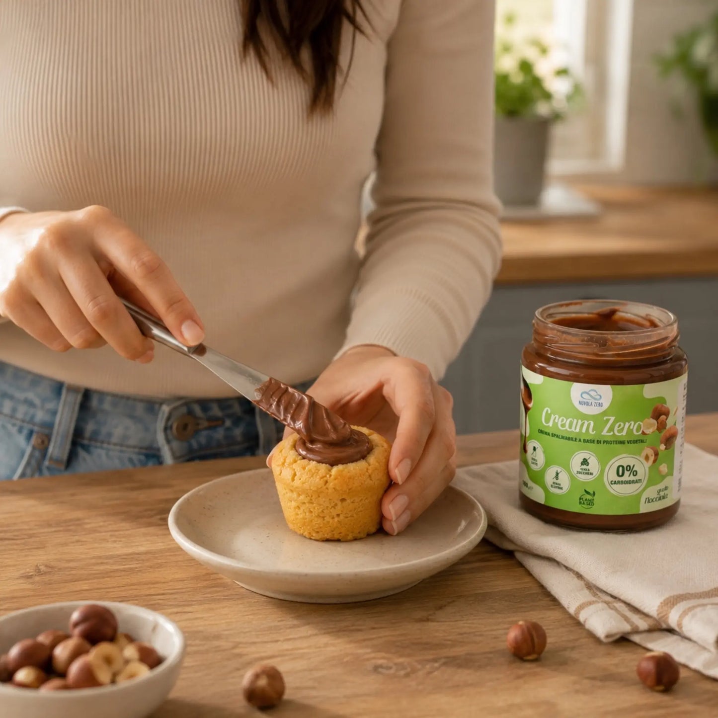 Crema de Cacao y Avellanas Zero Hidratos