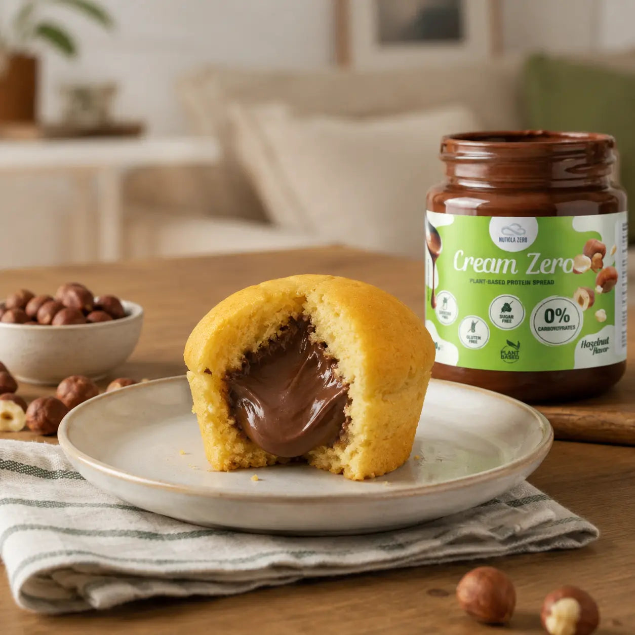 Crema de Cacao y Avellanas Zero Hidratos