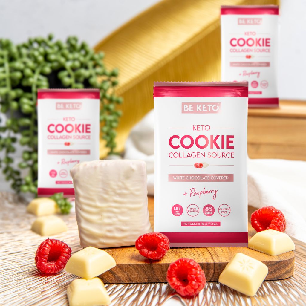 Galleta Keto de Chocolate Blanco y Frambuesa