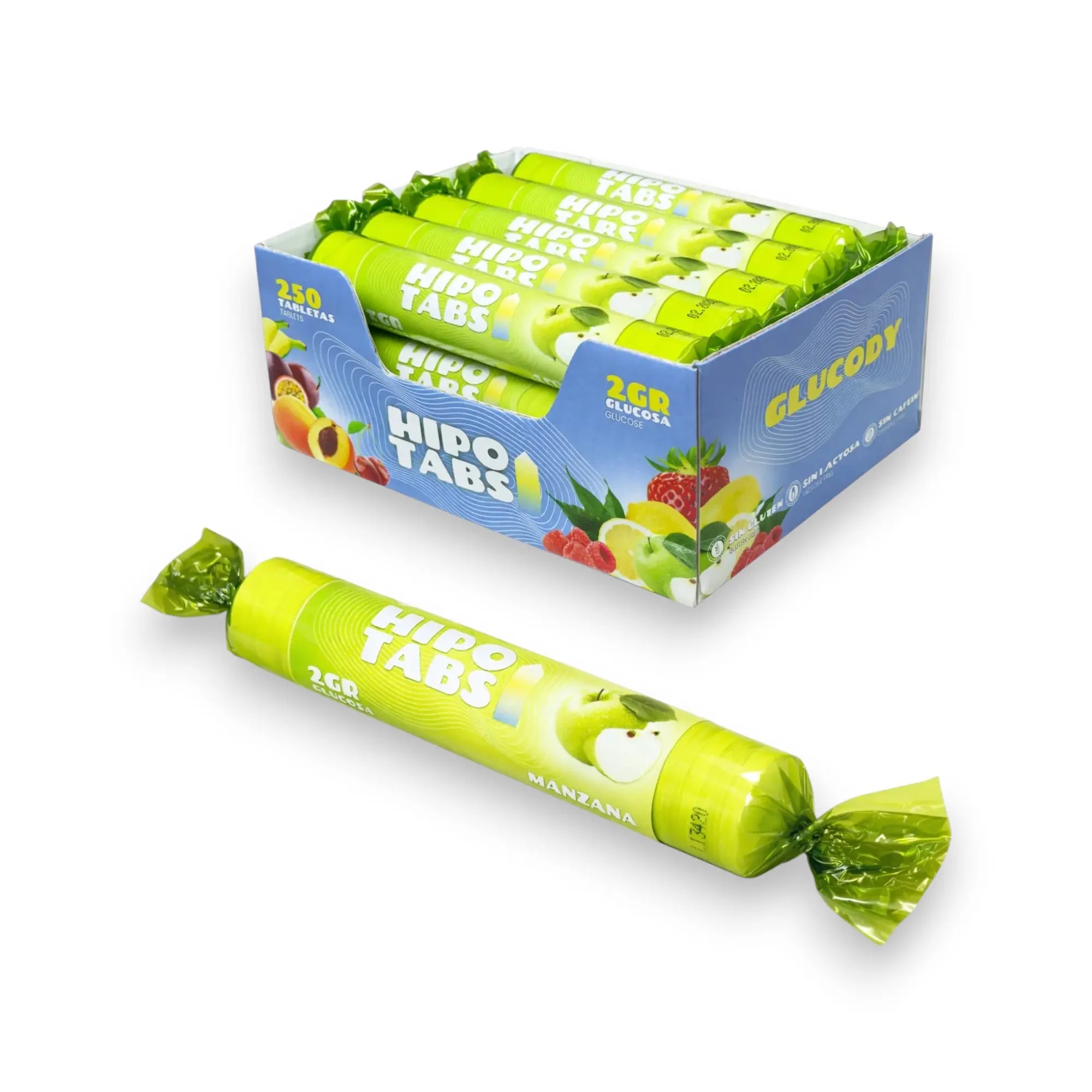Pastillas de Glucosa de 2g. de Manzana - Pack de 15