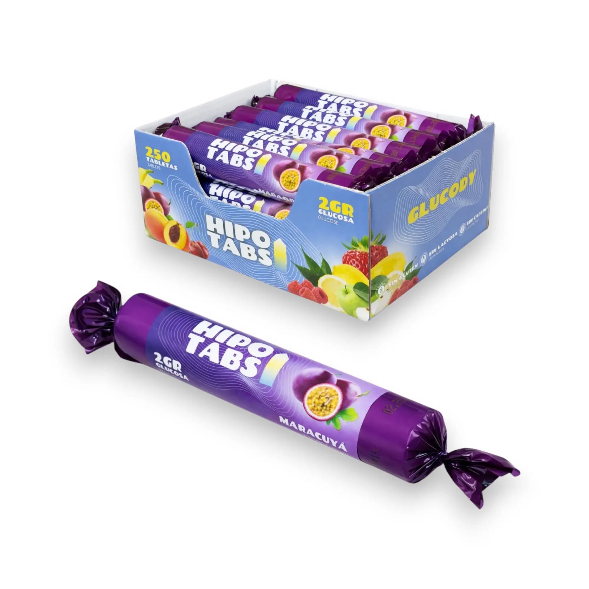 Pastillas de Glucosa de 2g. de Maracuyá