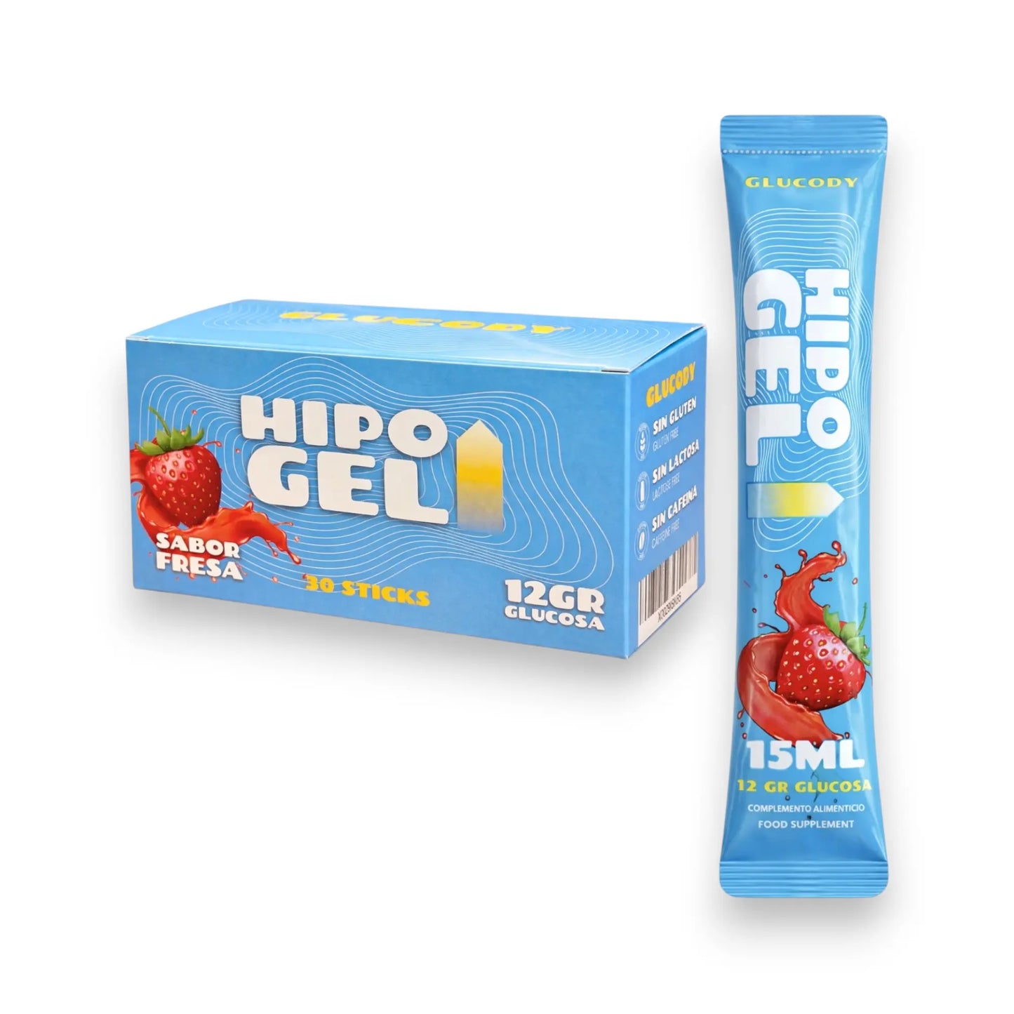 Gel de Glucosa 12 gr | Caja de 30 Sobres de Absorción Rápida