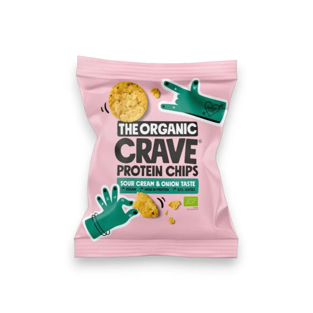 Chips Proteicos de Lentejas de Cebolla y Crema Agria